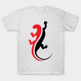 Cool red black Lizard T-Shirt